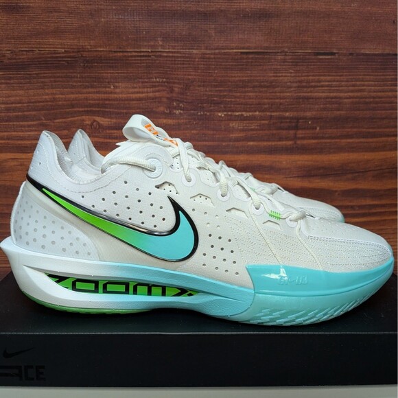 Nike Air Zoom GT Cut 3 Men's Size 13 White Bleached Turquoise Shoes DV2913-107